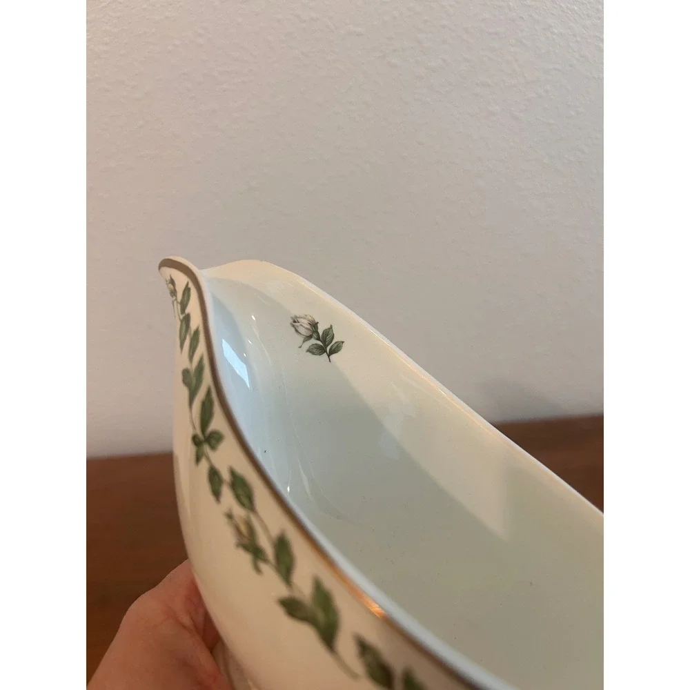 Royal Doulton Carlyle Gravy Boat Bone China Teal Gold Floral H5018 England